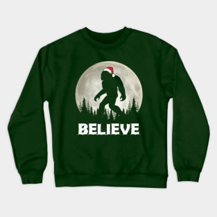 Believe Bigfoot Christmas Crewneck Sweatshirt